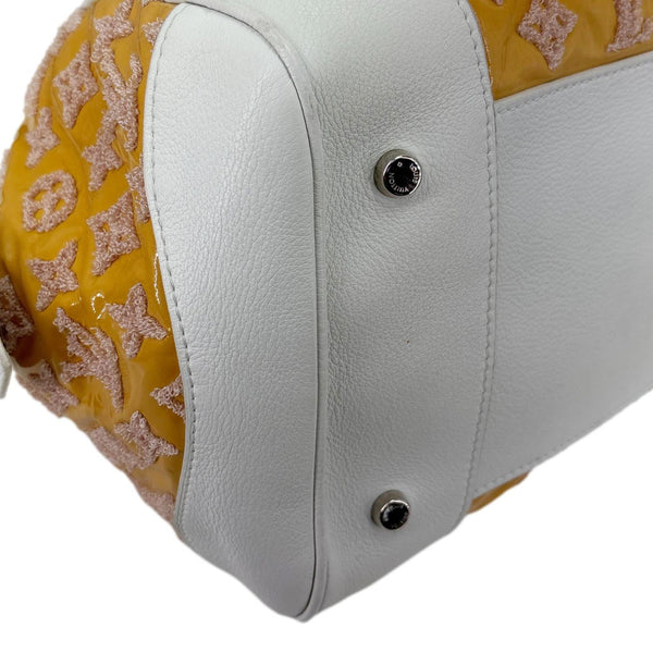 LOUIS VUITTON Speedy Round Monogram Bouclettes Satchel Bag Yellow