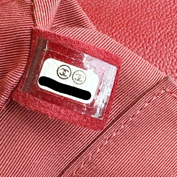 CHANEL Boy Flap New Medium Quilted Caviar Leather Chain Shoulder Bag Red