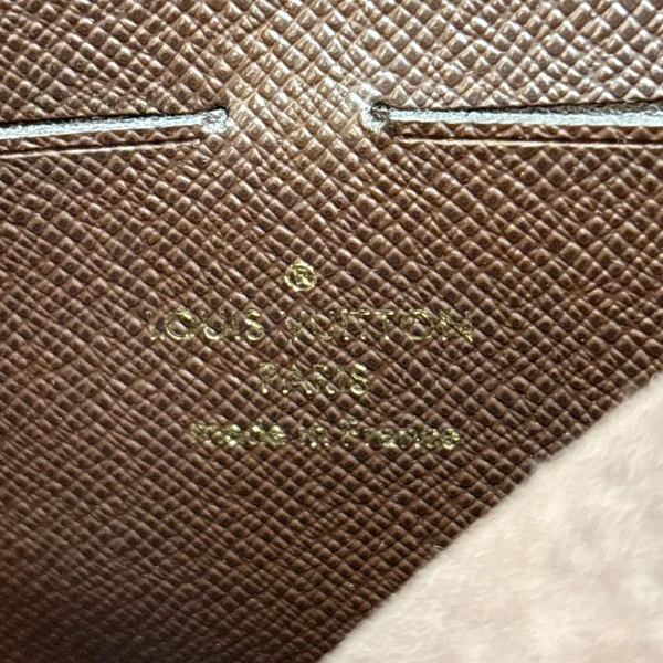 LOUIS VUITTON Toiletry Pouch On Chain Monogram Canvas Clutch Brown