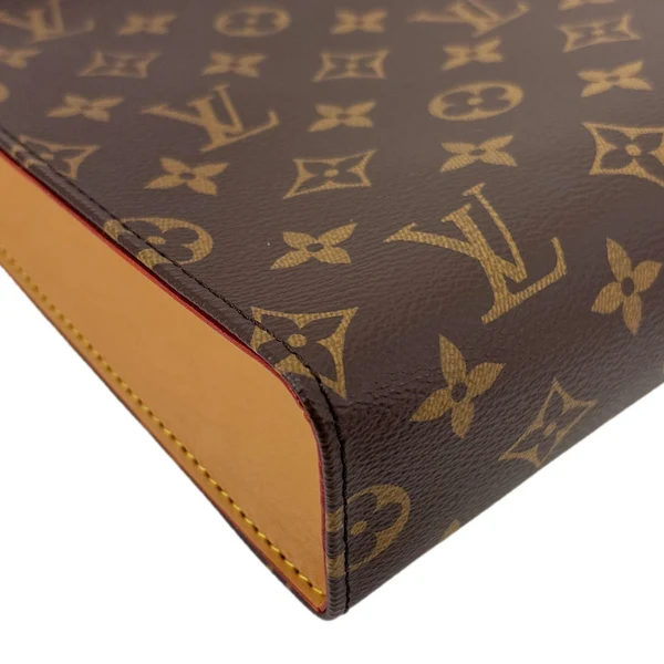 LOUIS VUITTON Toiletry Pouch On Chain Monogram Canvas Clutch Brown