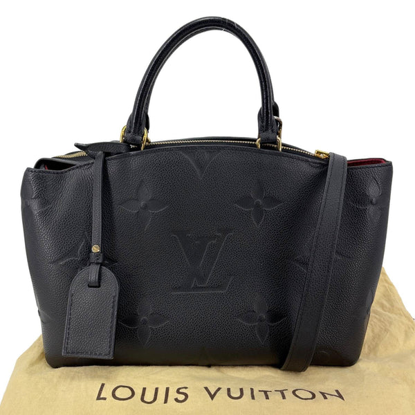 LOUIS VUITTON Petit Palais Monogram Empreinte Leather Shoulder Bag Black