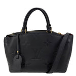LOUIS VUITTON Petit Palais Monogram Empreinte Leather Shoulder Bag Black