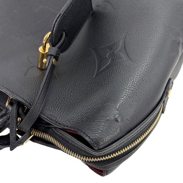 LOUIS VUITTON Petit Palais Monogram Empreinte Leather Shoulder Bag Black