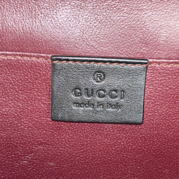 GUCCI Sylvie 1969 Mini Patent Leather Top Handle Shoulder Bag Black 589479