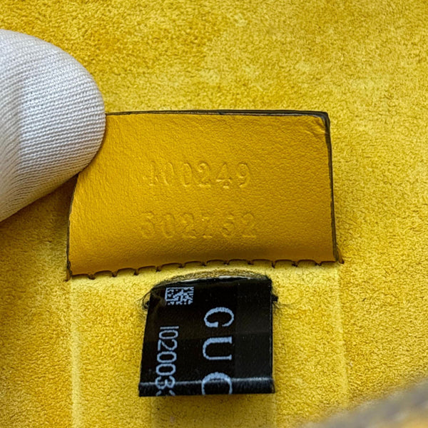 GUCCI Dionysus Small GG Supreme Canvas Shoulder Bag Yellow 400249