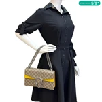 GUCCI Dionysus Small GG Supreme Canvas Shoulder Bag Yellow 400249
