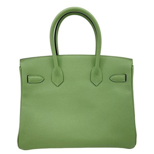HERMES Birkin 30 Epsom Leather Tote Bag Green