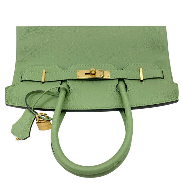 HERMES Birkin 30 Epsom Leather Tote Bag Green