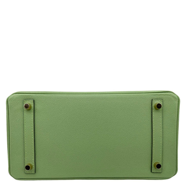 HERMES Birkin 30 Epsom Leather Tote Bag Green