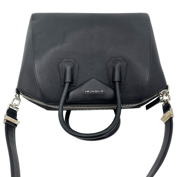 GIVENCHY Antigona Leather Shoulder Bag Black