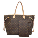 LOUIS VUITTON Neverfull GM Monogram Canvas Tote Bag Brown