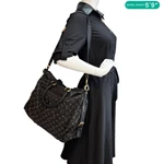 LOUIS VUITTON Neo Cabby MM Monogram Denim Hobo Bag Black