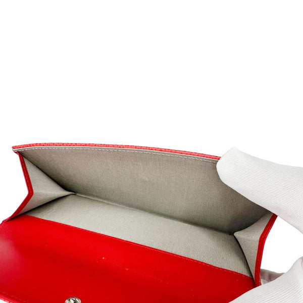CHANEL Timeless CC Flap Caviar Leather Wallet Red