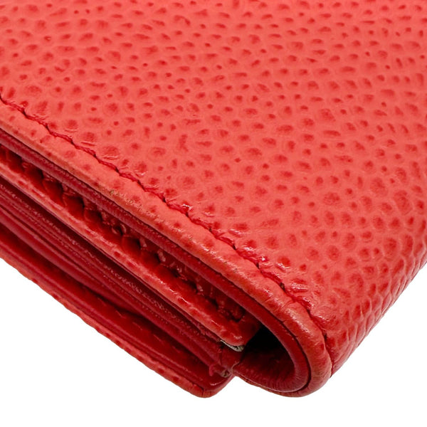 CHANEL Timeless CC Flap Caviar Leather Wallet Red