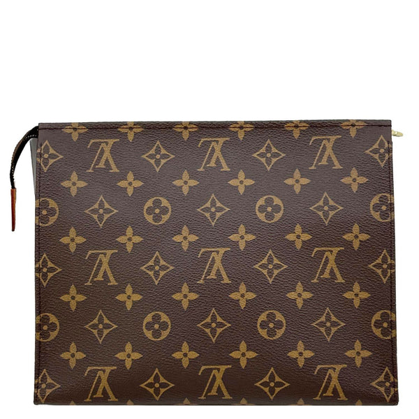 LOUIS VUITTON Toilette 26 Poche Monogram Canvas Wallet Brown
