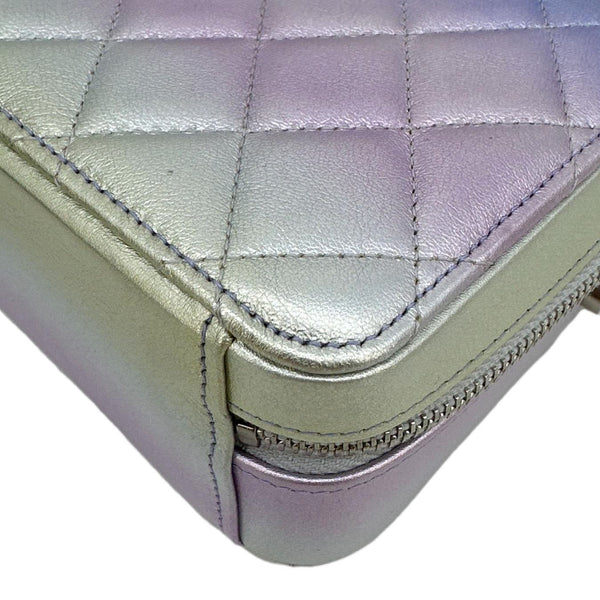 CHANEL Quilted Calfskin Gradient Metallic Leather Camera Bag Multicolor