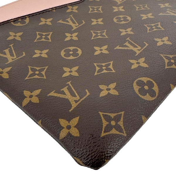 LOUIS VUITTON Daily Pouch Monogram Canvas Clutch Pink