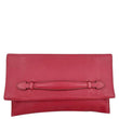HERMES Pliplat Swift Leather Clutch Red