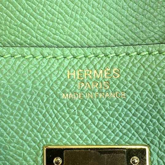 HERMES Birkin 30 Epsom Leather Tote Bag Green
