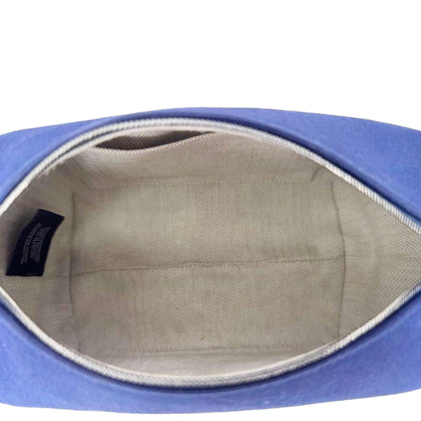 HERMES Bride-a-Brac Case Cotton Canvas Clutch Blue