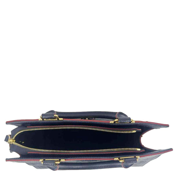 LOUIS VUITTON Sully PM Monogram Empreinte Leather Shoulder Bag Marine Rouge