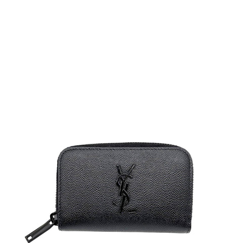 Yves Saint Laurent  Monogram Zip Coin Purse