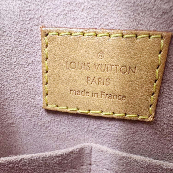 LOUIS VUITTON V BB Monogram Canvas Satchel Bag Pink