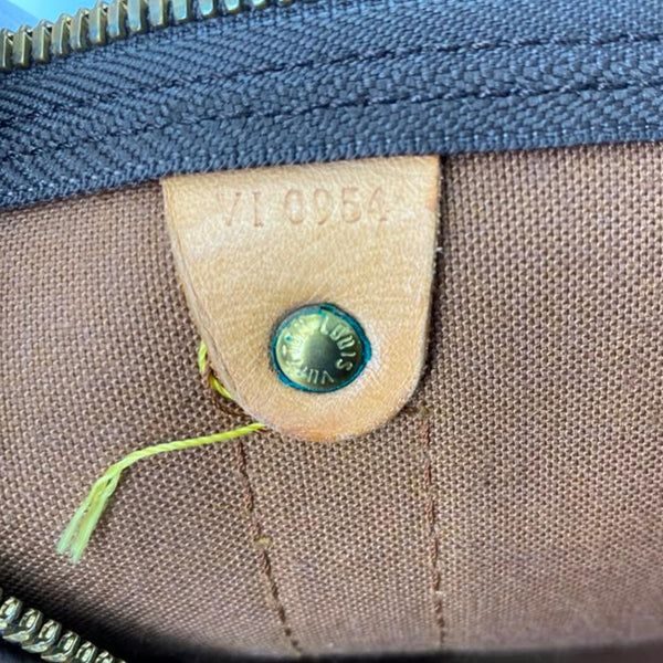 LOUIS VUITTON Keepall 60 Bandouliere Monogram Canvas Travel Bag Brown