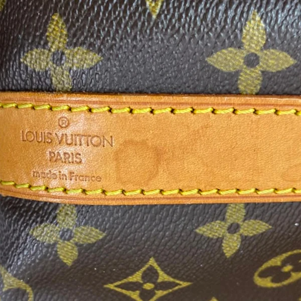 LOUIS VUITTON Keepall 60 Bandouliere Monogram Canvas Travel Bag Brown