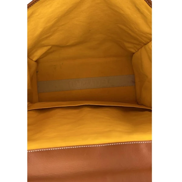 GOYARD Saint Leger Chevron Print Canvas Backpack Brown