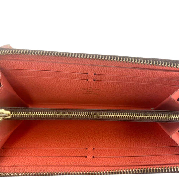LOUIS VUITTON Clemence Monogram Canvas Zippy Wallet Brown