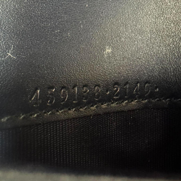 GUCCI GG Leather Zippy Wallet Navy Blue
