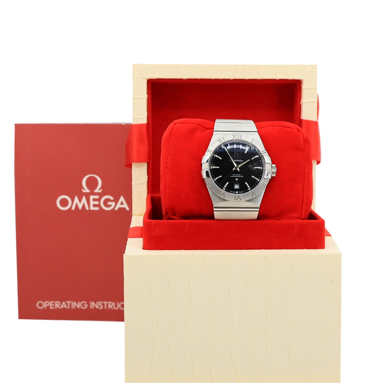 OMEGA Constellation Co-Axial Cal.8602 Chronometer Automatic SS Watch Black Dial 38MM