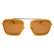 CALVIN KLEIN CK18102S 701 Square Men Maize Frame Sunglasses Brown Lens
