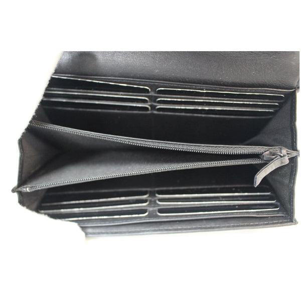 CHANEL Boy Large Flap Lambskin Leather Wallet Black