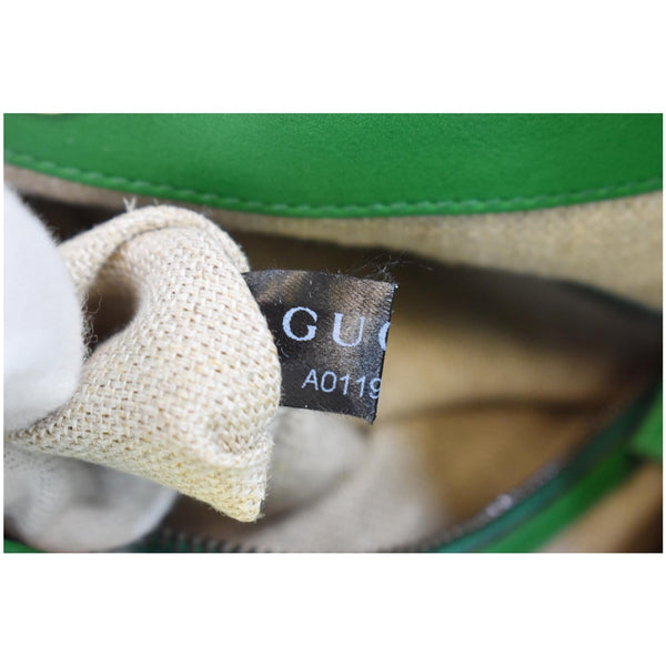 GUCCI 1970 Medium Leather Shoulder Bag Green 290682