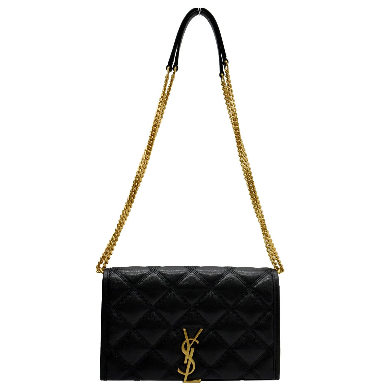 Yves Saint Laurent Becky Quilted Leather Crossbody Wallet