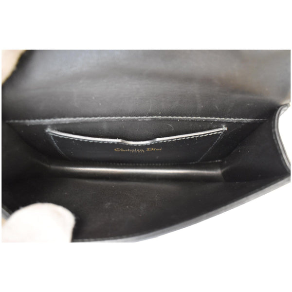 Christian Dior Bee Leather Pouch Clutch Bag inside view