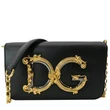 DOLCE  GABBANA DG Girl Leather Crossbody Bag Black