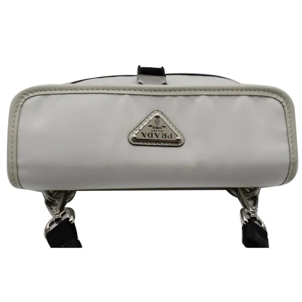 PRADA Re-Nylon Saffiano Leather Smartphone Case Shoulder Bag White