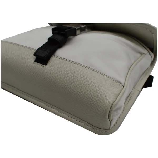 PRADA Re-Nylon Saffiano Leather Smartphone Case Shoulder Bag White