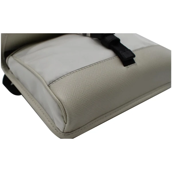 PRADA Re-Nylon Saffiano Leather Smartphone Case Shoulder Bag White