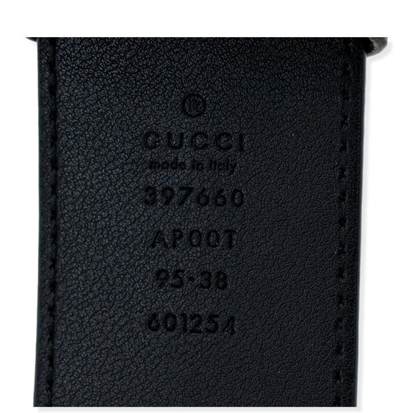 GUCCI  Double G Buckle Leather Belt Black 397660