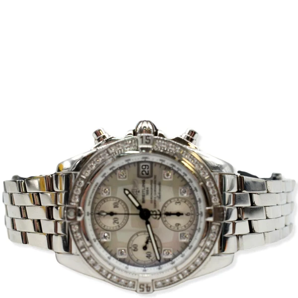 BREITLING Chrono Cockpit Automatic Pilot Bracelet Watch Diamond Bezel 38MM - 25% OFF