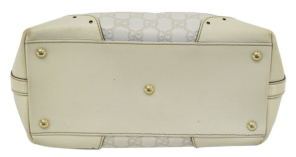 Gucci 145993 Cream Guccissima Leather Gold-tone Tote Shoulder Bag