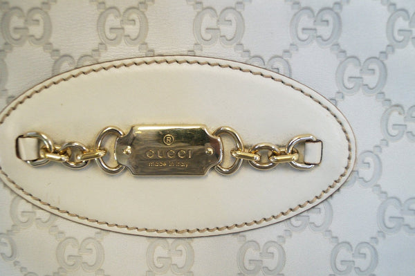 Gucci 145993 Cream Guccissima Leather Gold-tone Tote Shoulder Bag