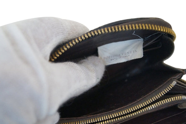 Bottega Veneta Intrecciato Zip Around Wallet - Logo