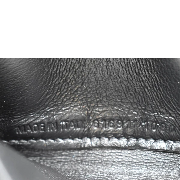 BALENCIAGA Classic Zip Around Leather Card Case Wallet Black