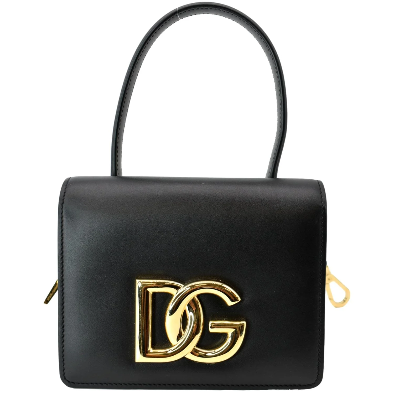 DOLCE  GABBANA Mini Leather Belt Bag Black