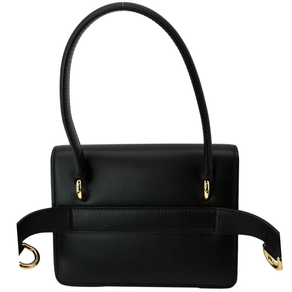 DOLCE & GABBANA Mini Leather Belt Bag Black